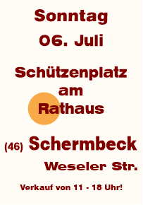 Trödeln in Schermbeck Schützenplatz
