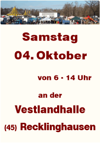 Trödeln in Recklinghausen an der Vestlandhalle seit 1987