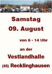 Trödeln in Recklinghausen an der Vestlandhalle seit 1987