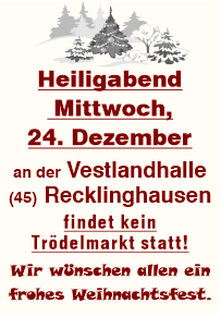 Trödeln in Recklinghausen an der Vestlandhalle seit 1987